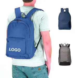 Supplier school bag custom logo rucksack mesh water bottle Causal Sport backpacks for men women