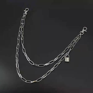 Cinturón de cadena de mezclilla con múltiples capas, estilo Hip Hop Rock, cadena de cintura con diseño de mariposa, hebilla de aleación para adultos - Product Image 2