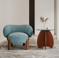 Fauteuil de négociation moderne de luxe léger et créatif, design de célébrité, canapé individuel, fauteuil de loisirs contemporain en tissu pour salon
