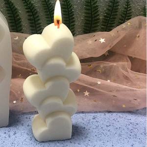 شمع الصويا شمع العسل العطري الفاخر تصنعه بنفسك خمسة خيوط قلب الحب للعطلات عيد الفصح ديوالي للحانات - Product Image 4