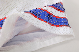 Robe décontractée Saireish grande <span class=keywords><strong>taille</strong></span> <span class=keywords><strong>2XL</strong></span> en jersey blanc à sequins Buffalo, motif lettres Bling Game Day, <span class=keywords><strong>taille</strong></span> naturelle, écologique - Product Image 4