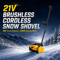 Souffleuse à neige professionnelle 20V sans balais, sans fil, pour l'entretien hivernal, hauteur d'aspiration 16 cm, nettoyage de jardin portatif