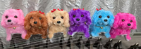 Jouet pour chien en peluche électrique à poils bouclés simulés qui marche, aboie et fait bouger sa queue, jouet pour enfants, jouet en peluche