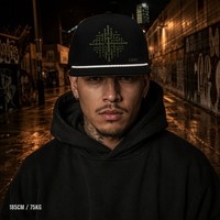 Casquette Trucker 5 Panneaux Vintage Personnalisée avec Broderie, Visière en Mousse et Filet, Style Urbain Chicano Côte Ouest, Vente en Gros