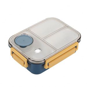 Student <b>Compartment</b> <b>Lunch</b> <b>Box</b> Microwaveable Office Worker Light Meal Salad <b>Lunch</b> <b>Box</b> <b>With</b> Cutlery Bento <b>Box</b> - Product Image 1