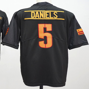 2025 hombres 5 Jayden Daniels 4 Frankie Luvu 17 Terry McLaurin fútbol americano Jersey cosido tamaño - Product Image 3