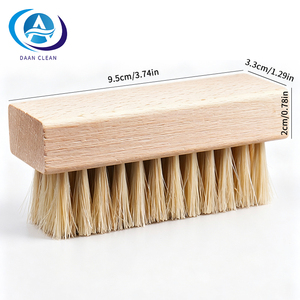 <span class=keywords><strong>Brosse</strong></span> de nettoyage carrée en bois de hêtre DAAN avec options de poils en nylon PP et en poils de porc pour chaussures - Product Image 4
