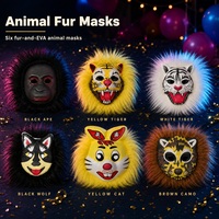 Masques d'animaux en EVA en gros : Loup, Tigre, Lion, Singe – Accessoires de fête sur le thème de la nature pour Halloween et le Carnaval