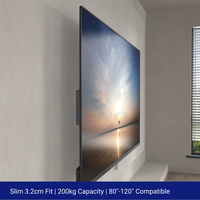 Soporte de Pared para TV de Acero Delgado Zeno Wholesale, para LED/LCD/Plasma de 80-120 Pulgadas, Soporte de Monitor Estándar VESA, Soporte para TV K90