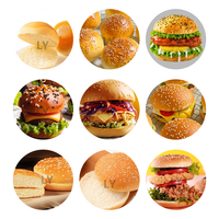 Machine à pain pour hamburgers, haute efficacité et production, ligne de production automatique de pain pour hamburgers pour les usines de transformation alimentaire