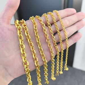 Pulsera de Cadena con Cruz Chapada en Oro de 24K para Mujer, Estilo Hip Hop, Joyería Personalizada, Gran Venta - Product Image 2