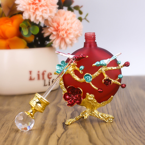 Bottiglie di Profumo in Stile Arabo da 30ml con Smalto Multicolore, Design Floreale e Rami Dorati con Uccelli - Product Image 3