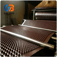 Planche de drainage en HDPE brun alvéolé, durable et populaire, pour drainage souterrain, avec prix d'usine