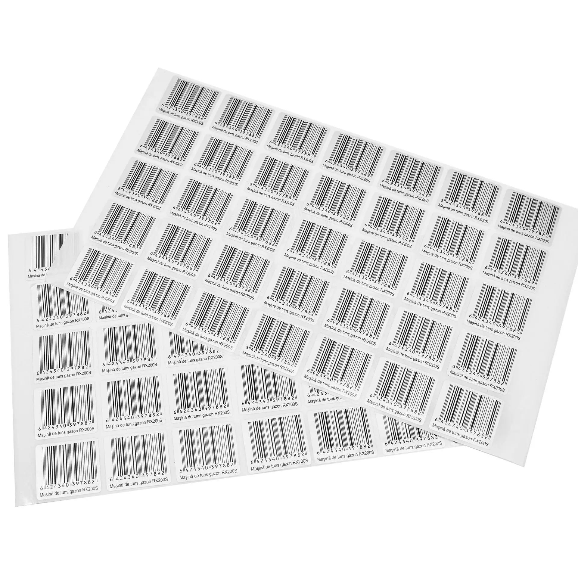 Autocollants d'étiquette de code à barres personnalisés imprimés étiquette de numéro de série imperméable et résistante à la déchirure en PVC