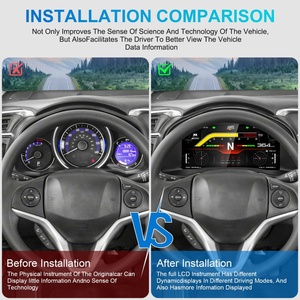 Navihua LCD Digital Cluster <b>for</b> Honda Fit 2014-2020 <b>Car</b> Digital Cluster Odometer Virtual Cockpit Instrument Auto <b>Speedometer</b> - Product Image 6