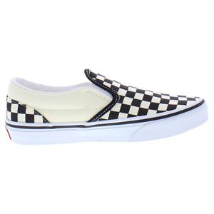 Scarpe Classiche Slip-on per Ragazze GS, Nero e Bianco a Scacchi, in Tela, Comode e Alla Moda per Tutte le Stagioni - Product Image 2