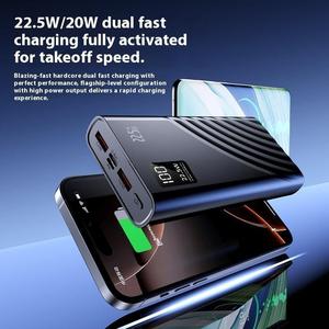 Banque d'alimentation économique 20000mAh avec écran numérique LED, double USB, charge rapide 22.5W, chargeur <span class=keywords><strong>portable</strong></span>, <span class=keywords><strong>sortie</strong></span> USB-C PD 20W - Product Image 6