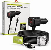 Chargeur de voiture Starlink Mini 105W 12V-24V vers 30V DC, câble d'alimentation étanche IP68, adaptateur de surtension