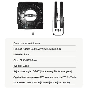 <span class=keywords><strong>Base</strong></span> de siège pivotante rotative à 360 degrés pour voitures et camping-cars, avec rail coulissant et pièces d'ameublement intérieures - Product Image 4