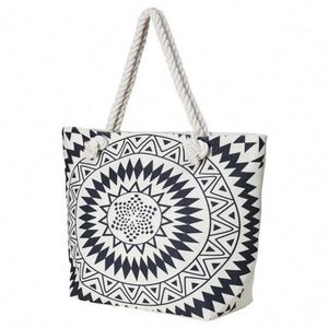 Nouveau sac de plage bohème à imprimé numérique pour l'été, sac de voyage, sac de sport, sac de rangement, sac fourre-tout grande capacité, sac de shopping en toile - Product Image 4