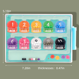 Planche de puzzle en bois pour l'apprentissage des couleurs et le comptage, jeux de comptage et d'association Montessori, planche de tri des couleurs pour enfants de 3 ans et plus - Product Image 4