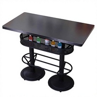 Tables de bar de style antique, rectangulaires, pour restaurants musicaux, panneaux en PVC ignifuges, 3-4 personnes, sur mesure