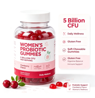 Gummies à Marque Blanche OEM Probiotiques pour Femmes 5 Milliards de UFC avec Fibres Prébiotiques pour le Soutien Vaginal, Digestif et Immunitaire
