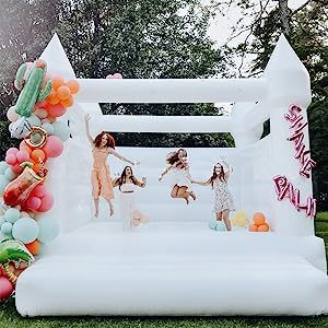White <b>Small</b> Wedding Bouncer Jump Jumper Inflatable Water <b>Slide</b> House Castle Party Rental Wedding Party Inflatable White B - Product Image 6