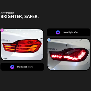 Luz Trasera LED AURON Transparente Retrofit Serie 4 M4 F32/F33/F36/F82/F83, Diseño Escama de Dragón, 12V 36W Rojo/Amarillo 6000K Universal - Product Image 2