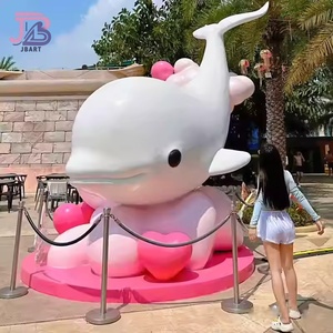Personalizzabile a grandezza naturale all'aperto statua in vetroresina gigante pesce di <span class=keywords><strong>mare</strong></span> e delfino balena scultura cartone animato animale stile per il <span class=keywords><strong>mondo</strong></span> del <span class=keywords><strong>mare</strong></span> - Product Image 3