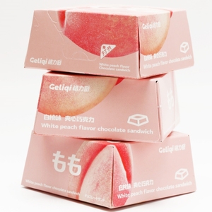 Barras de Chocolate con Sabor a Melocotón Geliqi Personalizadas, Manteca de Cacao Pura, Gelatina Dulce y Tipo Compuesto Disponible en Piezas - Product Image 1