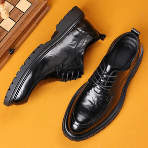 Zapatos de Vestir Oxford de Cuero Genuino para Hombre, Primavera 2026, Color Negro, Formales, Casuales, para Bodas, para Hombres Jóvenes - Product Image 1