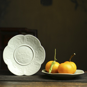 Plato de Cerámica Beixitang con Seis Pétalos para Frutas, Bandeja de Té de Estilo Chino Tradicional, Juego de Té Kung Fu, Soporte para Tetera - Product Image 1
