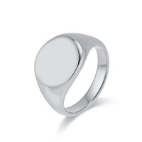 Bague Simple Mode en Acier Titane pour Homme, Motif Vent Froid Personnalisé Décontracté, Bague Femme à Sceau DIY, Bijoux en Gros