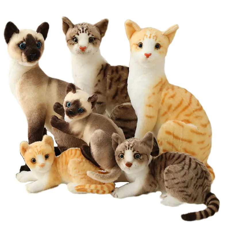 Vente en Gros Simulation Mignon Jouet En Peluche Chat Paresseux Réaliste Chat Jouet En Peluche Chat Animal En Peluche Jouet