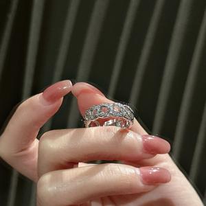 แหวนเงินแท้ S925 ประดับเพชรซิคอน ดีไซน์เรียบหรู สไตล์วินเทจ ประกายระยิบระยับ ขนาดฟรีไซส์ - Product Image 4