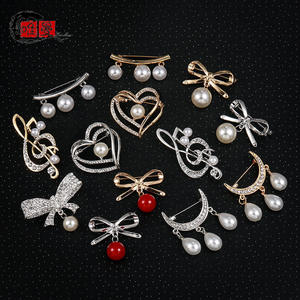 Broche <span class=keywords><strong>de</strong></span> lazo Weiman, Perla delicada, escote fijo, antiexposición, solapa <span class=keywords><strong>de</strong></span> ropa, accesorio todo en uno al por mayor - Product Image 5