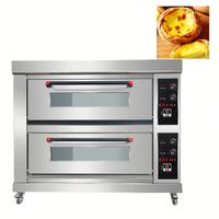 Four électrique commercial à un seul niveau pour la cuisson du pain, des gâteaux, des pizzas, des tartes aux œufs, avec bouton de réglage