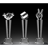 Trophée en cristal blanc de style chinois - Récompenses personnalisables pour les entreprises et la publicité, pour les écoles, les entreprises, les compétitions sportives
