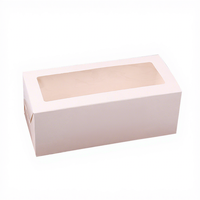 Boîtes personnalisées avec logo, pelliculage mat, matériaux recyclés, pour pâtisseries, biscuits, donuts, macarons, pains, gâteaux, cupcakes, bonbons, vides