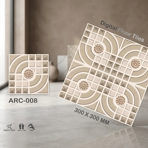 Carreaux de sol en céramique numérique effet bois 300x300mm, finition mate, porcelaine émaillée, design en relief, pour intérieur - Product Image 6