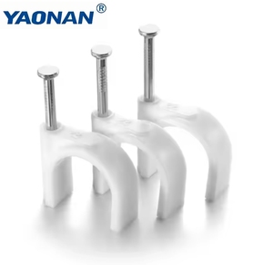 Clips de <span class=keywords><strong>Cable</strong></span> de Plástico Blanco de Alta Calidad YAONAN, PE/PP, Fácil Instalación, Soporte de <span class=keywords><strong>Pared</strong></span>, Diseño de Clavo de Acero, Tamaños Personalizables - Product Image 3
