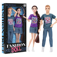Muñeca Bobby de Plástico de 30 cm con Novio en Caja para Exportación, Set de Pareja a la Moda, Juguete Modelo Inflable
