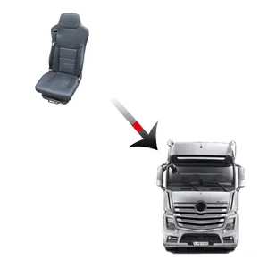 Volvo/Scania/Renault/ DAF/Iveco,/Merc/MAN Drivers 용 고급 가죽 에어 시트, 일체형 헤드 레스트 및 안전 벨트 990022ALT