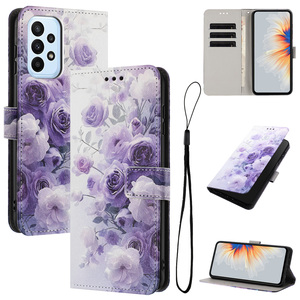Funda de teléfono con Tapa de cuero pintado para Samsung A73 A53 A33 A72 A52 A51 4G A71 5G A70S A50S A30S funda de teléfono con billetera magnética híbrida - Product Image 3