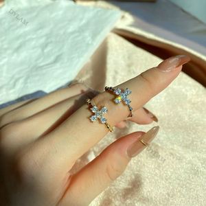 Dylam High Quality <b>Adjustable</b> Stack Finger <b>Ring</b> Set Wedding <b>Ring</b> S925 Sterling <b>Silver</b> Bamboo Knuckle 18K Gold Plated Bling <b>Ring</b> - Product Image 2