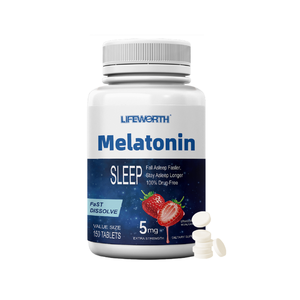 LIFEWORTH tablet 150 hitungan alat bantu tidur untuk dewasa 5-htp Melatonin Magnesium Balsem Lemon ekstrak Gelatin-pil <span class=keywords><strong>vitamin</strong></span> bebas - Product Image 4