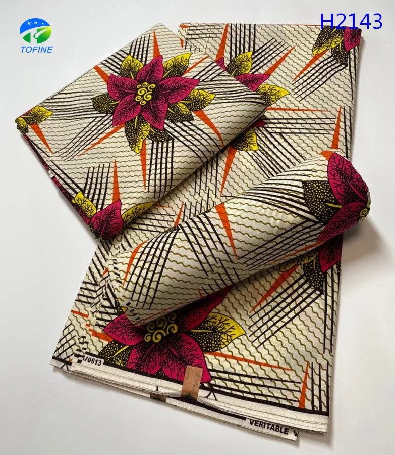 Vendita calda di disegno di modo di prezzi holland cera ankara 100% cotone tessuto della stampa della cera africano 6 metri