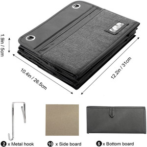 <span class=keywords><strong>Organisateur</strong></span> de porte suspendu pliable avec 5 grandes poches <span class=keywords><strong>organisateur</strong></span> <span class=keywords><strong>mural</strong></span> en <span class=keywords><strong>tissu</strong></span> pour salle de bain, garde-manger, pépinière - Product Image 5