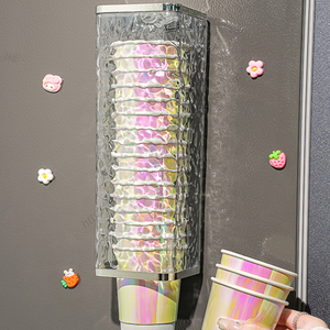 Dispensador de Vasos de Papel Desechables para Café, Soporte de Plástico de Pared, Gran Capacidad, Nuevo Diseño, Venta al Por Mayor - Product Image 3